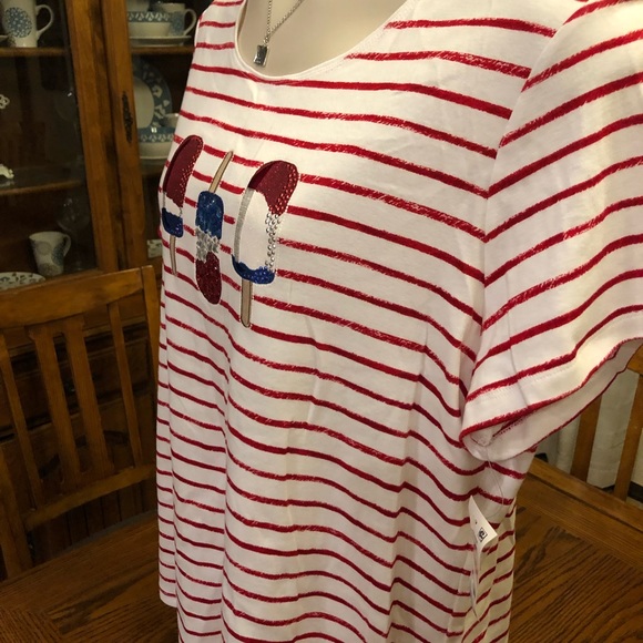 Macy’s Karen Scott Americana Shirt - Picture 3 of 5